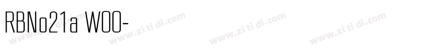 RBNo21a W00字体转换